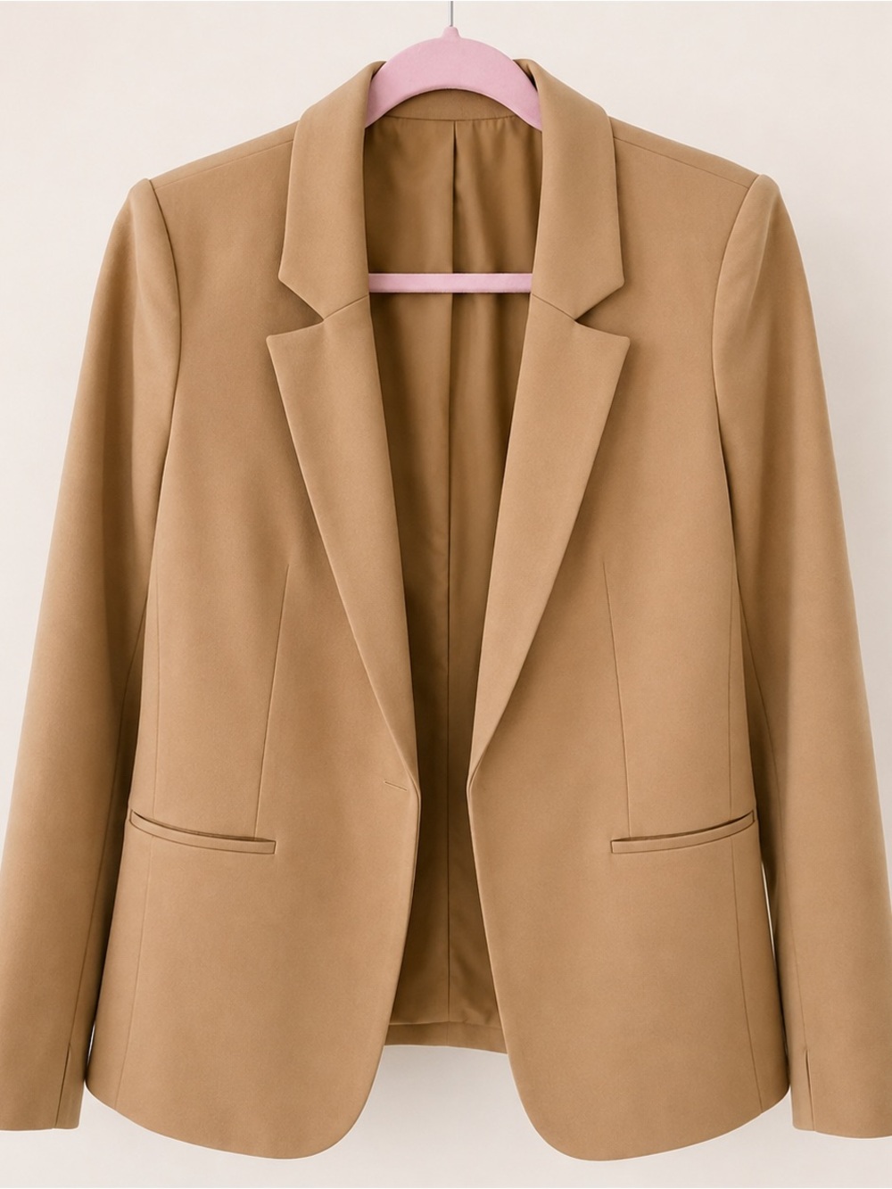 Express Columnist Blazer Women’s Camel Beige Tailored Career Jacket